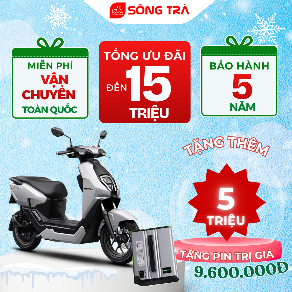 Xe máy điện Honda ICON e 2025 - Thiết kế hiện đại, 6 màu, pin Lithium-ion 48V