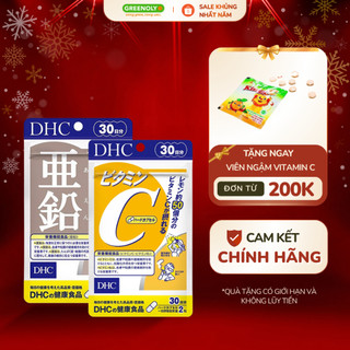  Combo Viên Uống DHC Vitamin C  60 Viên  30 Day  & Kẽm  30 Viên  30 Day  – Giảm Mụn - Mờ Thâm 
