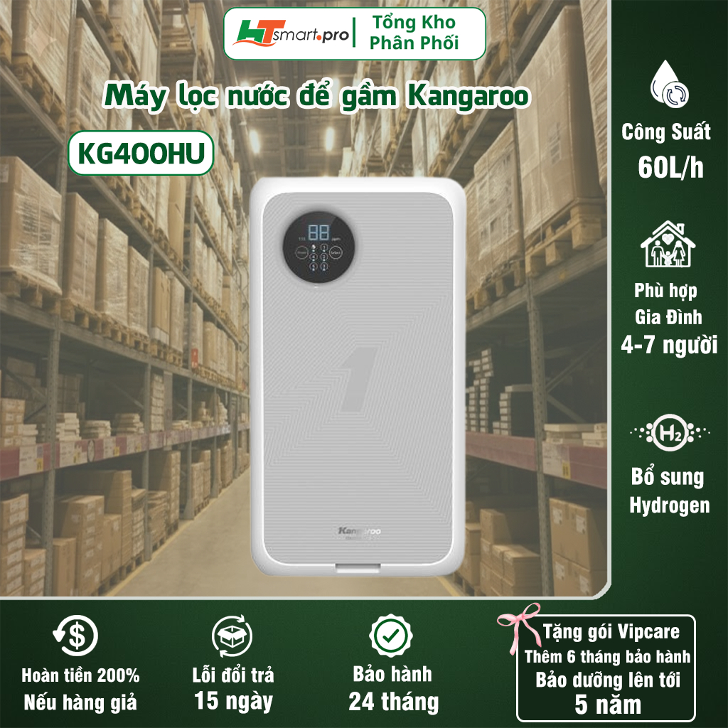 Máy Lọc Nước Kangaroo Hydrogen KG400HU – máy lọc nước RO lọc sạch tinh khiết, Bảo Hành 24 Tháng Chính Hãng - HTSMART.PRO
