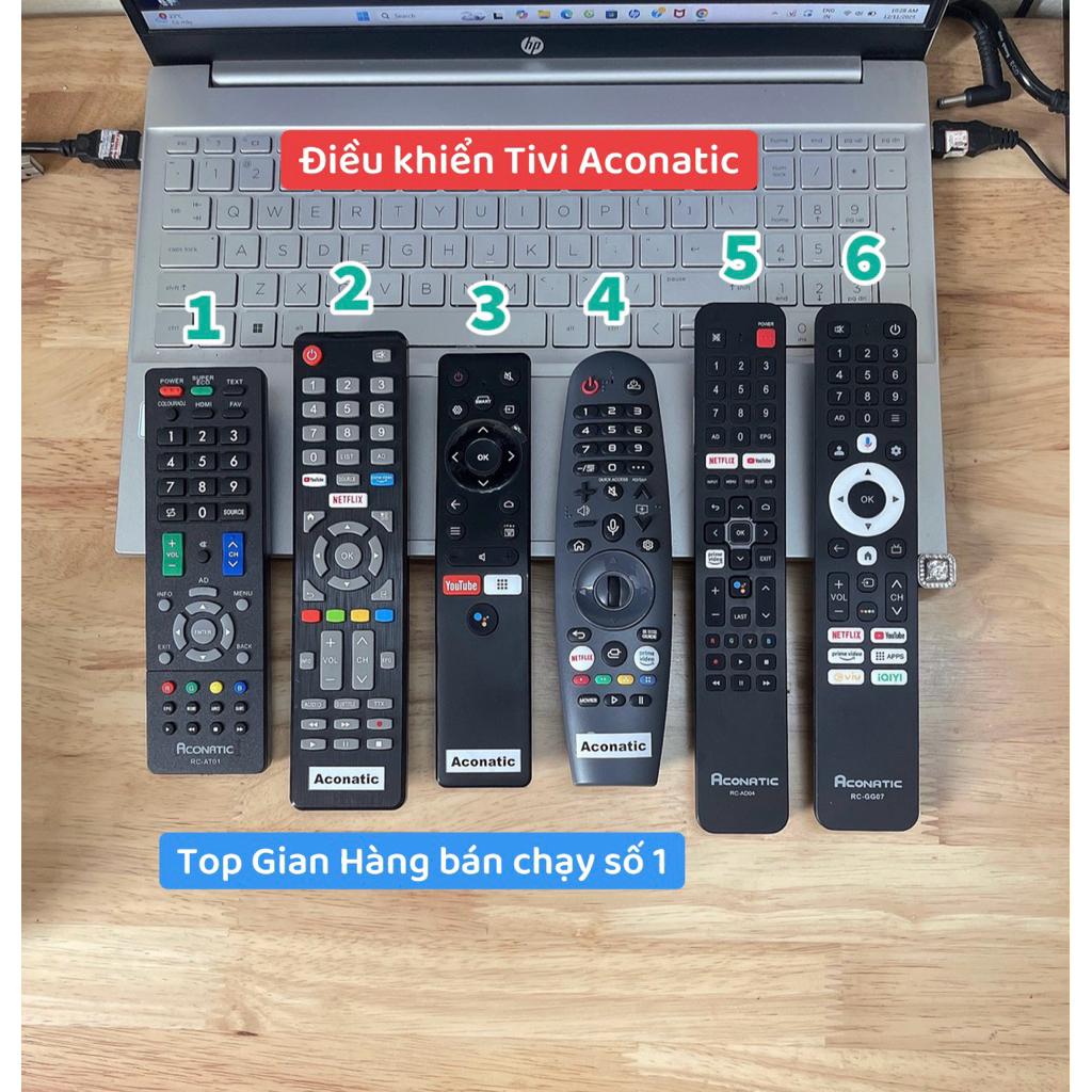 Điều khiển Tivi Aconatic hàng chính hãng( Dùng cho Tivi Aconatic có mẫu điều khiển như hình)