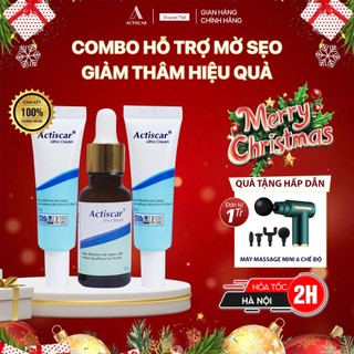  Bộ 2 Kem Mờ Sẹo + 1 Serum Actiscar Hỗ Trợ Làm Mờ Sẹo Lồi  Thâm   Rỗ   Lõm   20g 