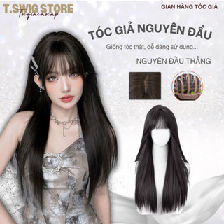  Tóc giả iAN MGA-102 Tóc giả nguyên đầu thẳng tóc bộ cao cấp  TẶNG LƯỚI  