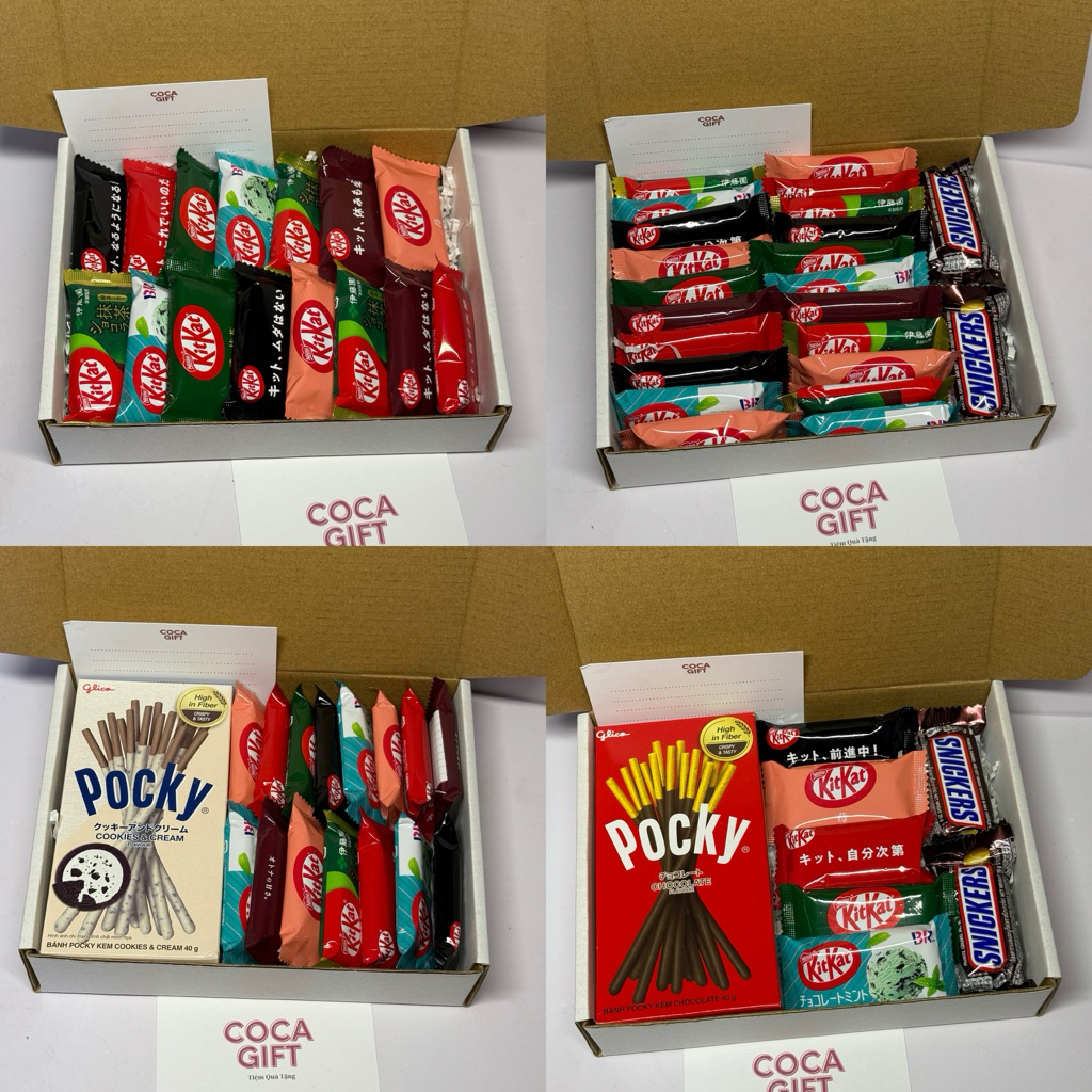 ( Kèm Thiệp)HỘP QUÀ SOCOLA KITKAT NHẬT NHIỀU VỊ Dành Tặng Các Dịp Lễ Valentine,1/6,Noel,Sinh Nhật