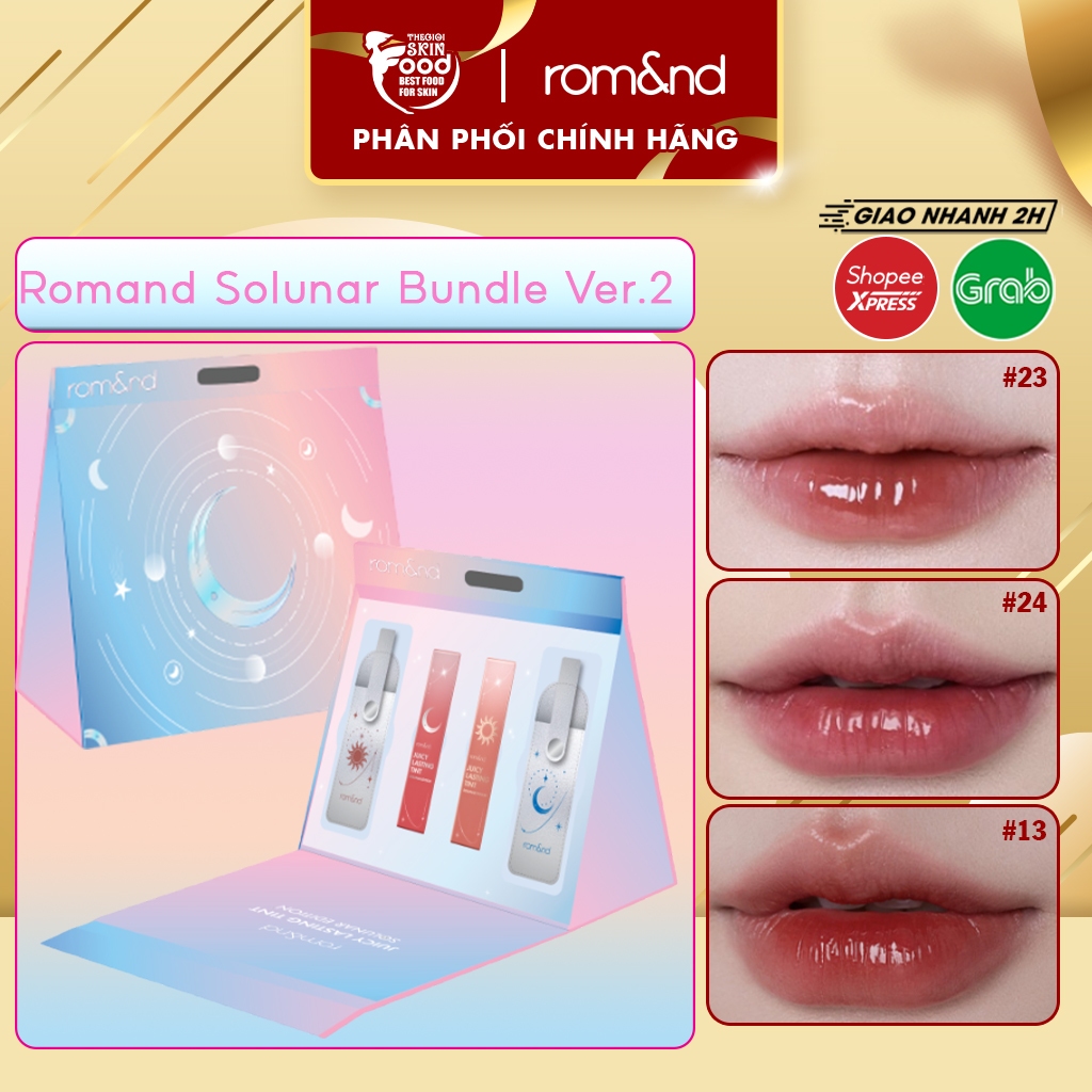 [Bundle 2 cây màu 23 + 24] Son tint lì Romand Juicy Lasting Tint Solunar Edition 5.5g ThegioiSkinfood