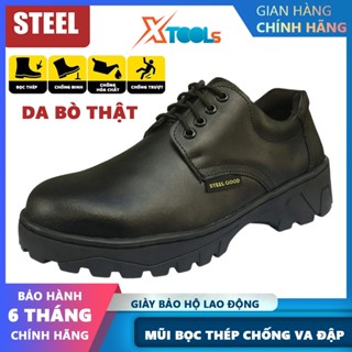 Giày bảo hộ lao động nam Steel Good giày lao động da bò thật, chống đinh, chống va đập, kháng dầu, giày công trình