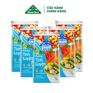   Bao Bì Tết   Combo 5  Túi Ðường Tinh Luyện Biên Hòa Pure 1kg Túi 