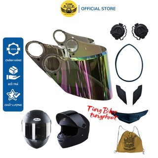 Phụ kiện, kính mũ bảo hiểm fullface royal m136, asia mt136