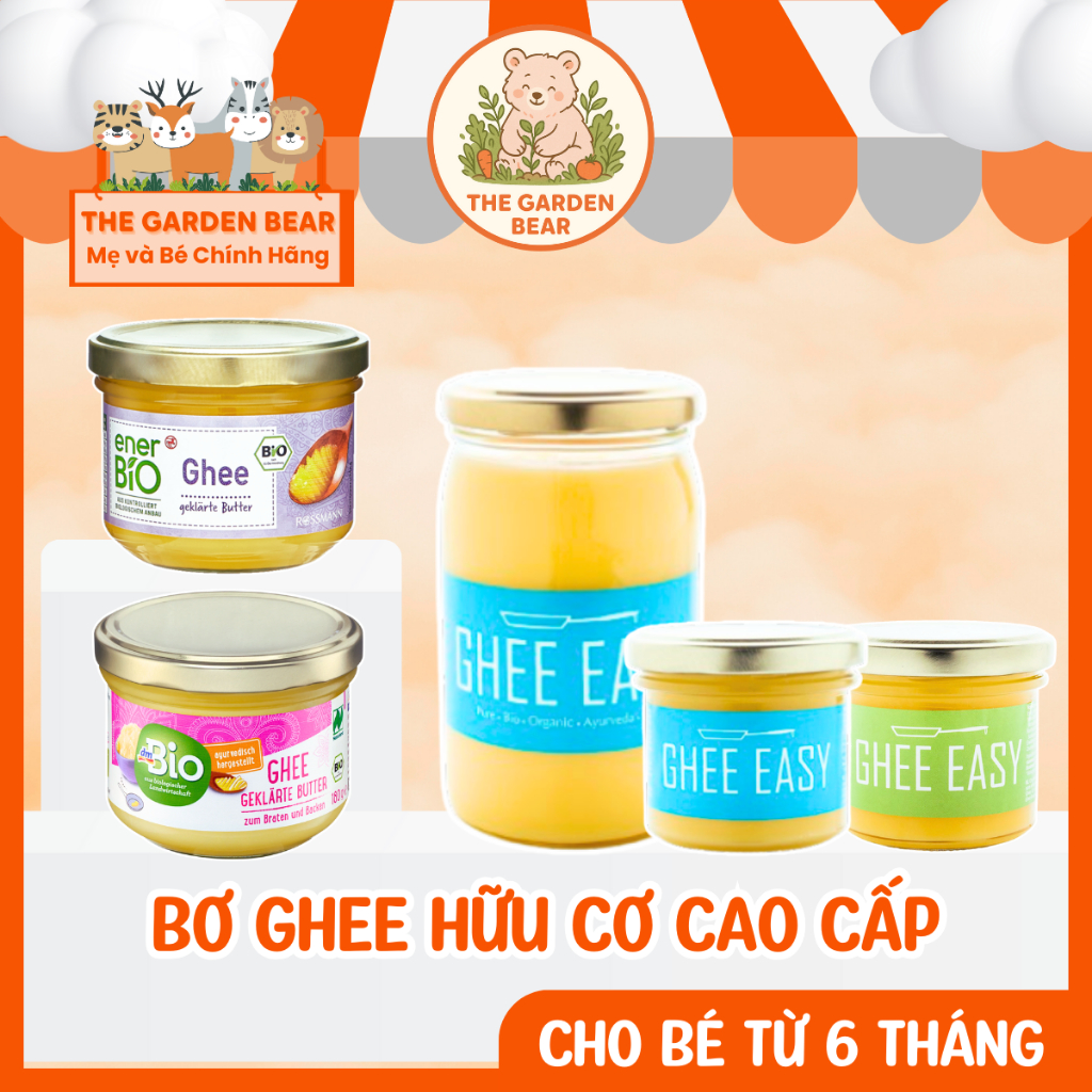 [DATE MỚI] Bơ GHEE Hữu Cơ ENER BIO Đức 180g - DM BIO Đức 180g - GHEE EASY Hà Lan 100-245g - Cho Bé Ă