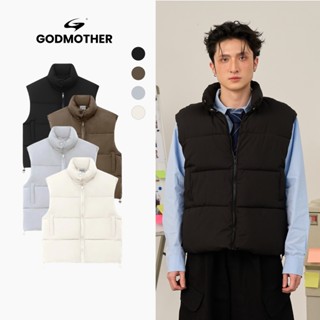 Áo Phao Gile GODMOTHER Áo Khoác Phao 2 Túi Sườn Chéo Nam Nữ Menswear Mùa Thu Đông Mẫu Mới