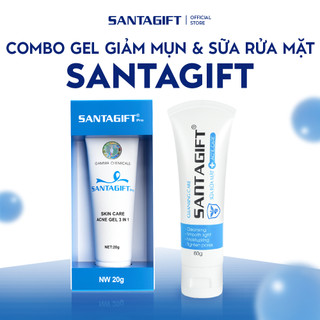 Combo Sữa Rửa Mặt Và Gel Giảm Mụn Gamma Santagift Pro 80g và 20g - 1SRM 1GGM 