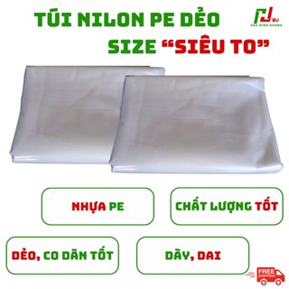1kg Túi nilon PE dẻo size to lớn đóng hàng bọc đệm chăn màn loại tốt dày dai