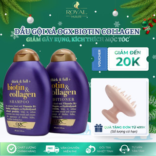  Cặp dầu gội xả phục hồi dưỡng ẩm chống rụng kích mọc tóc OGX Biotin 385ML 