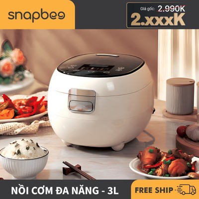 Nồi Cơm Điện Snapbee RC3000 Pro 3L, Lòng Nồi Niêu Tụ Nhiệt, Cơm Mềm Dẻo, Gạo Lứt, Hẹn Giờ Thông Minh