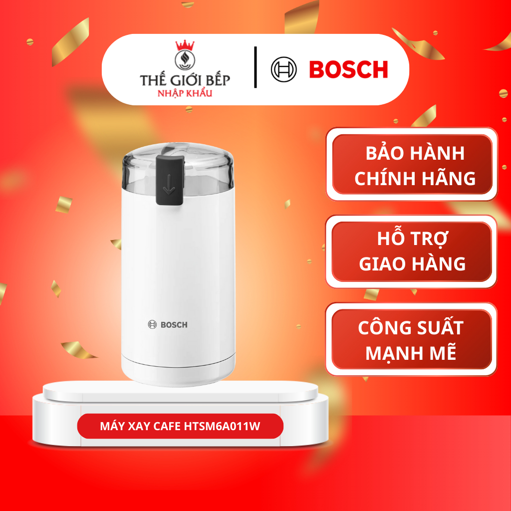 Máy Xay Cà Phê BOSCH TSM6A011W – Thiết Kế Linh Hoạt, Dễ Sử Dụng