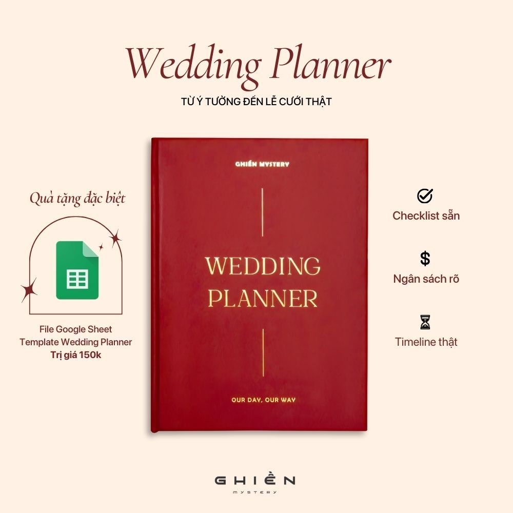 Sổ tay kế hoạch cưới "Wedding Planner" – Đồng hành giúp chuẩn bị lễ cưới nhẹ nhàng hơn|Ghiền Mystery