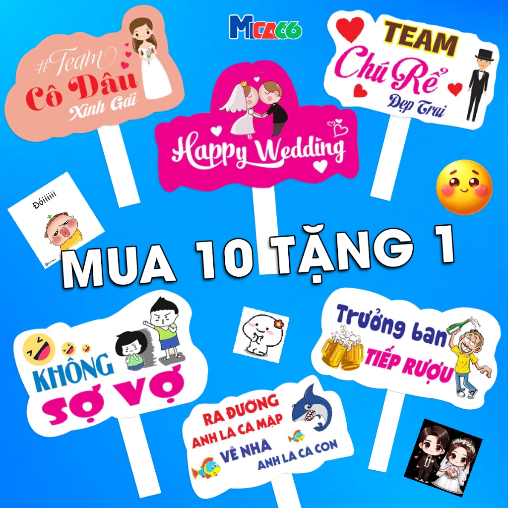 Hashtag cầm tay đám cưới, Hashtag đám cưới cô dâu chú rể, hashtag bạn bè đám cưới - Mica66