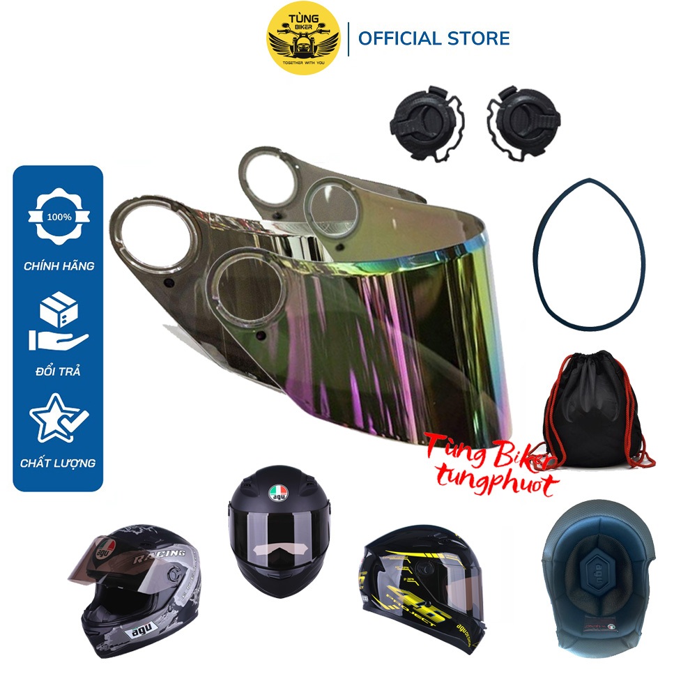 Phụ Kiện - Kính Mũ Bảo Hiểm Full face AGU (Phụ Kiện Thay Thế)