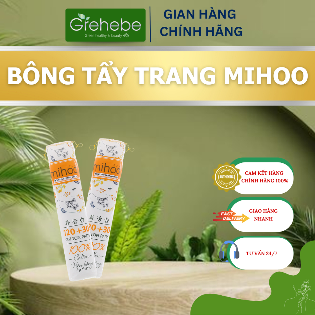 COMBO 3 MIHOO - BÔNG TẨY TRANG (Túi/150 MIẾNG)