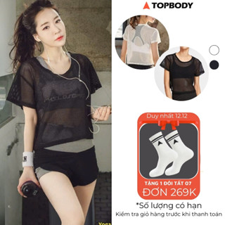 Áo Lưới Croptop Tập Gym, Yoga, Thể Thao TOPBODY Wear - AOYOG04