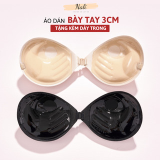  Áo Bra Dán Nâng Ngực 3cm Đệm Bàn Tay Cài Trước Siêu Dính Tạo Khe Siêu Đỉnh NL001 