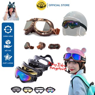 Kính Gắn Mũ Bảo Hiểm UV X400, Kính Phi Công Chống Tia UV, Gió Bụi Đi Phượt
