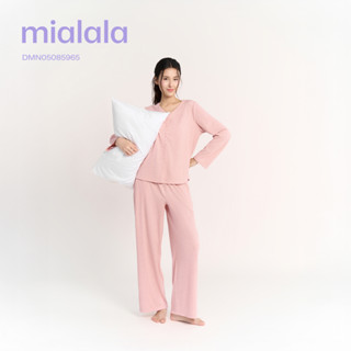  Mialala Bộ Mặc Nhà 5965 Thiết Kế Cổ Tim Vải Thun Gân Co Giãn Thoải Mái Với Cạp Chun 3cm 