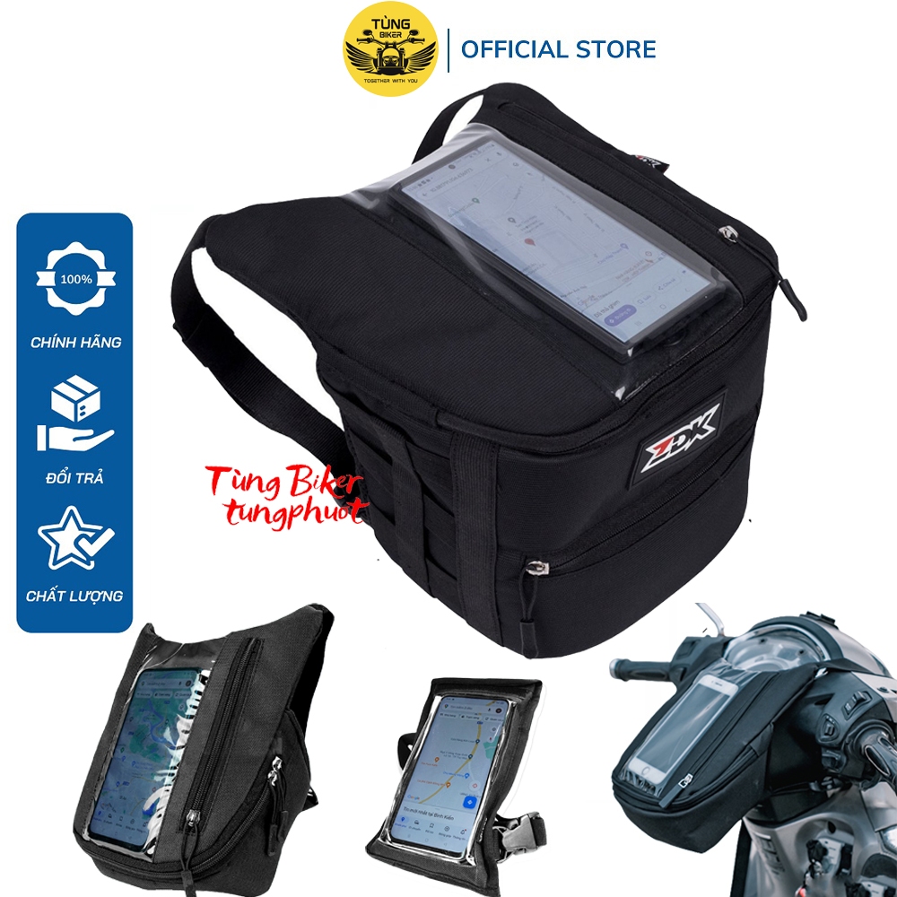 Túi Treo Đầu Xe Máy Dùng Được Cảm Ứng, Xem Bản Đồ, Có Sạc, Đựng Đồ, Đi Phượt, Ship Hàng ZDK