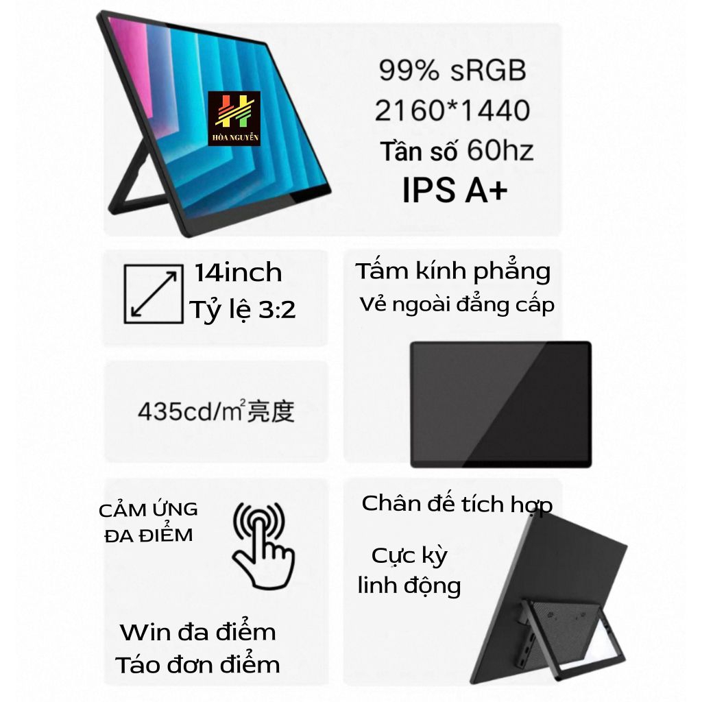 ( Hỏa tốc HCM rẻ nhất)Màn di động 14inch 2K5 cảm ứng GƯƠNG phiên bản mới | BigBuy360 - bigbuy360.vn