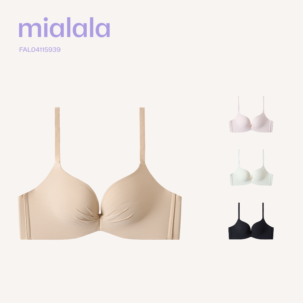 Mialala Áo Ngực Đệm Mỏng Đệm Mút 2cm 5939 Không Gọng Nâng Ngực Vừa Cúp 3/4 Thun Lạnh