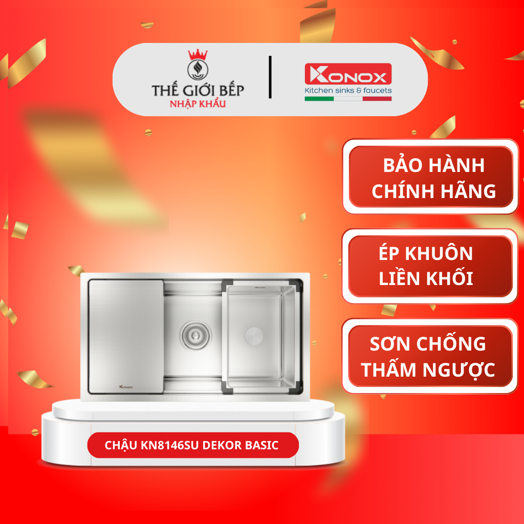 Chậu Rửa bát Konox Dekor KN8146SU – Tiện Lợi, Bền Đẹp Theo Thời Gian, Phù hợp với mọi gia đình