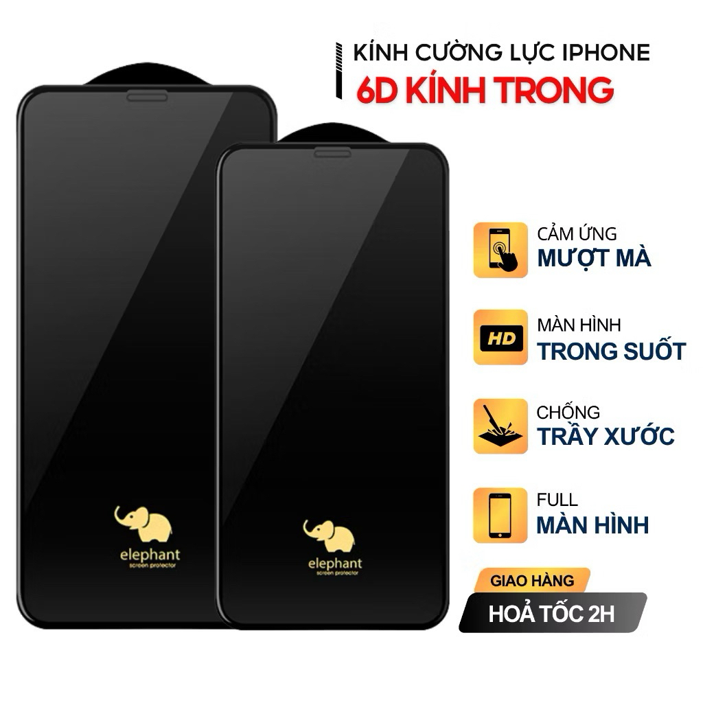Kính Cường Lực Voi Rời Wekome – 6D iPhone 17 Pro max-pro.16,15,14 plus.13.12 mini 11.x.xmax 7 Full M