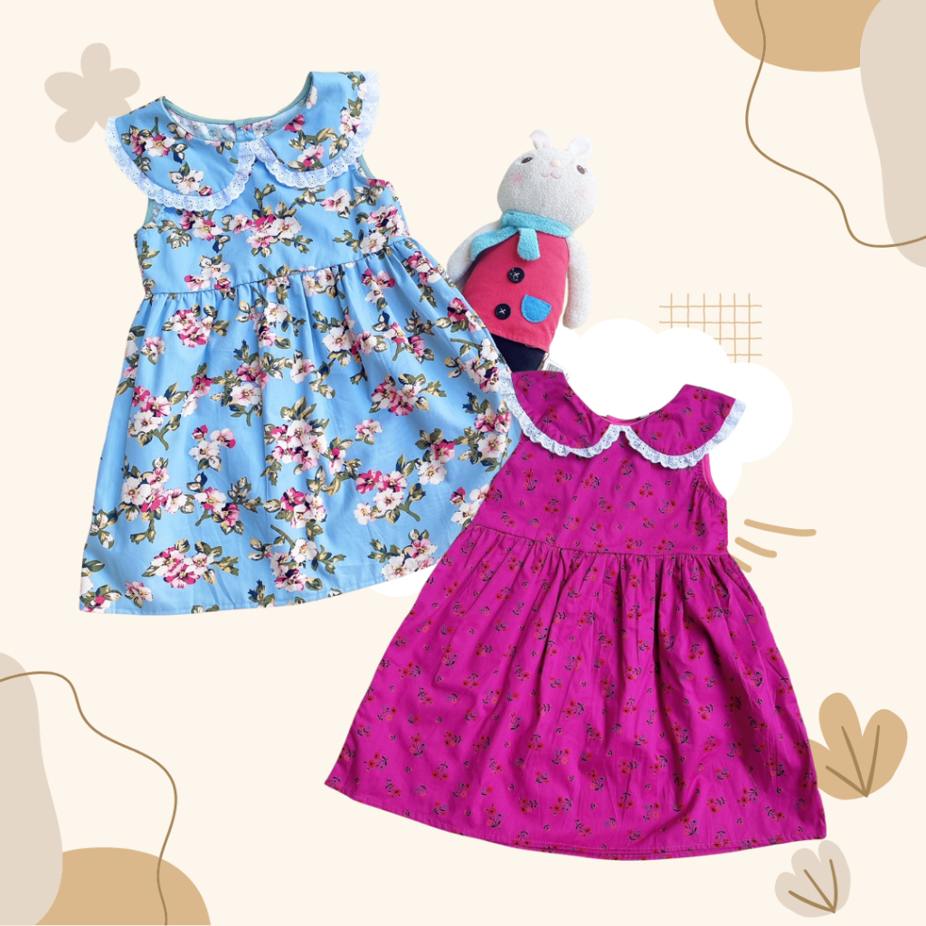 Đầm bé gái hoa cổ sen HC060 HC009