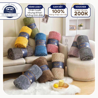  Chăn tuyết nhung Amari chống tĩnh điện cao cấp chăn mền văn phòng nỉ tuyết nhun sang trọng mềm mịn kích thước 2mx2m3 