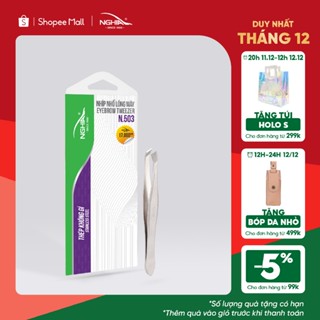  Nhíp Nhổ Lông Mày Lông Mũi Râu Tóc Bạc Inox Cao Cấp KỀM NGHĨA N.503 - Đầu Xéo 