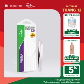  Nhíp Nhổ Lông Mày Lông Mũi Râu Tóc Bạc Inox KỀM NGHĨA N.405 - Đầu Xéo 