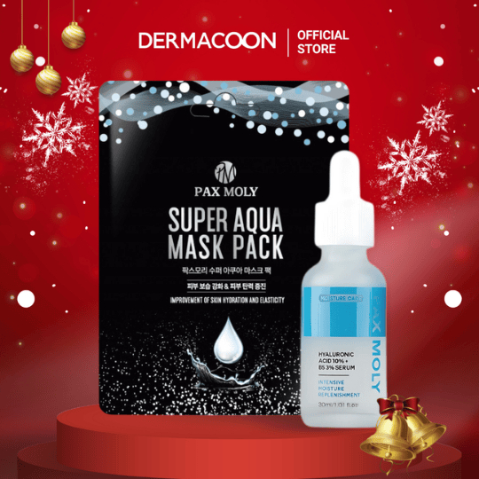 Combo Serum Dưỡng Da PAX MOLY 30ml & Mặt Nạ Dưỡng Ẩm PAX MOLY Hộp 10 miếng