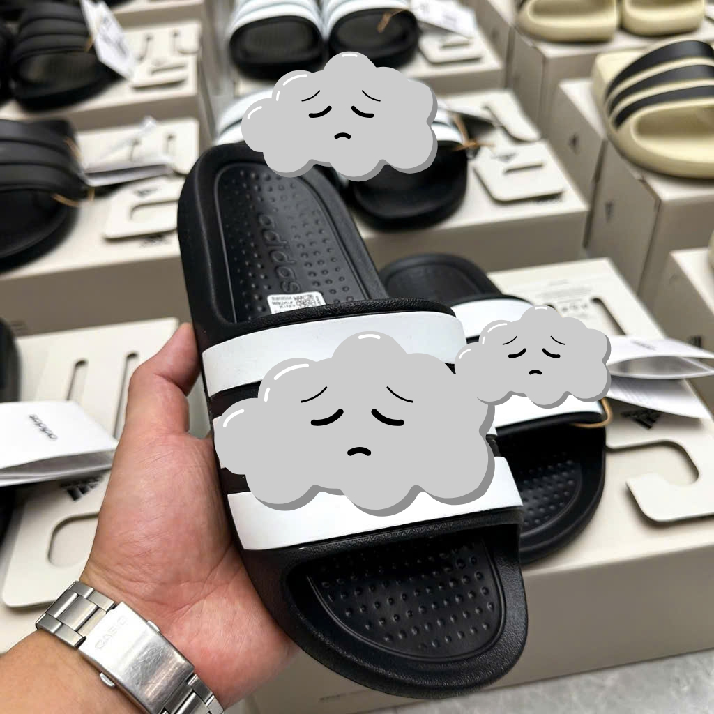 Dép Đúc Nguyên Khối 3 Sọc Nam, Dép Quai Ngang 3 Sọc Chống Thấm Nước Full Box Bill. TyTy Sneaker