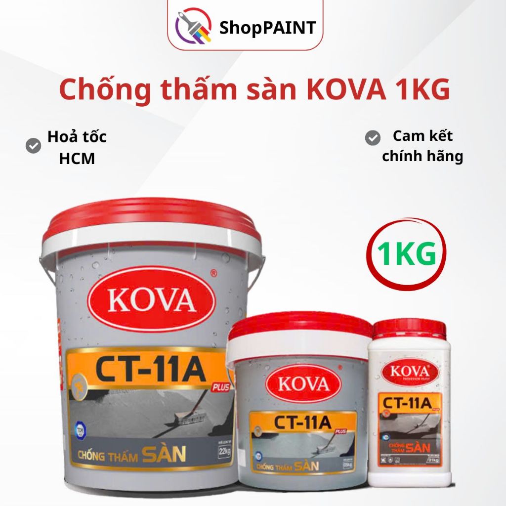 Chống Thấm Sàn KOVA 1kg - Chống Thấm Pha Xi Măng