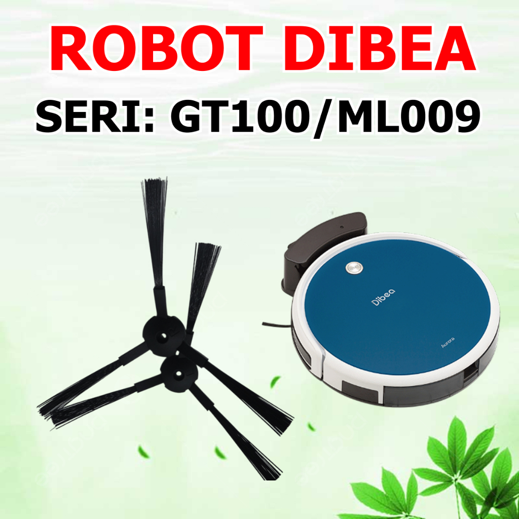 2 Chổi Quét Cạnh Thay Thế Cho Máy Hút Bụi Robot Dibea GT100 / ML009