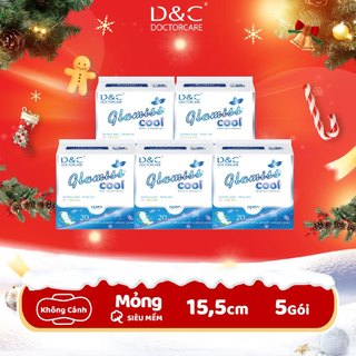   GIÁ TRẢI NGHIỆM  Combo 5 gói băng vệ sinh thảo dược Glamiss hàng ngày 16cm Doctor Care Hà Nội Store 