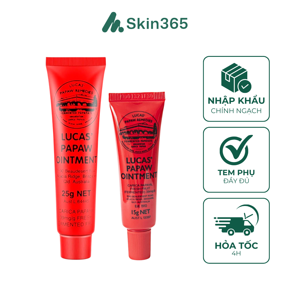 Kem Dưỡng Ẩm Đa Năng Lucas Paw Paw Ointment 15g / 25g – Làm Mềm Da Khô Môi Nứt