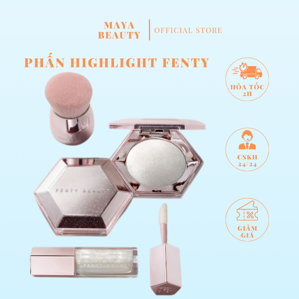 Phấn nhũ Fenty Beauty Diamond Bomb Tỏa sáng rực rỡ với Highlighter Phấn highlight Fenty Diamond Bomb