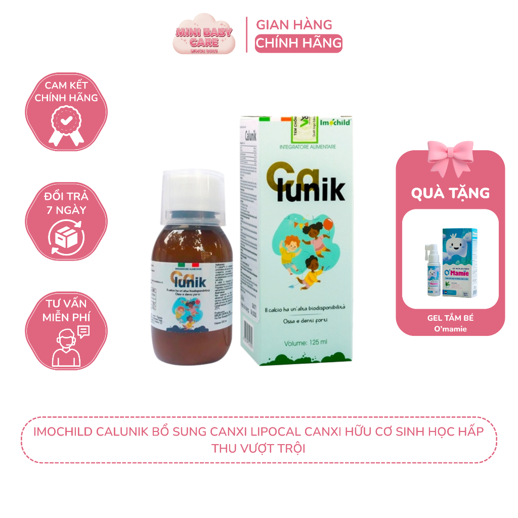 Imochild Calunik_Canxi Sinh Học Hàm Lượng Cực Cao ITALIA IMOCHILD CALUNIK LIPOCAL