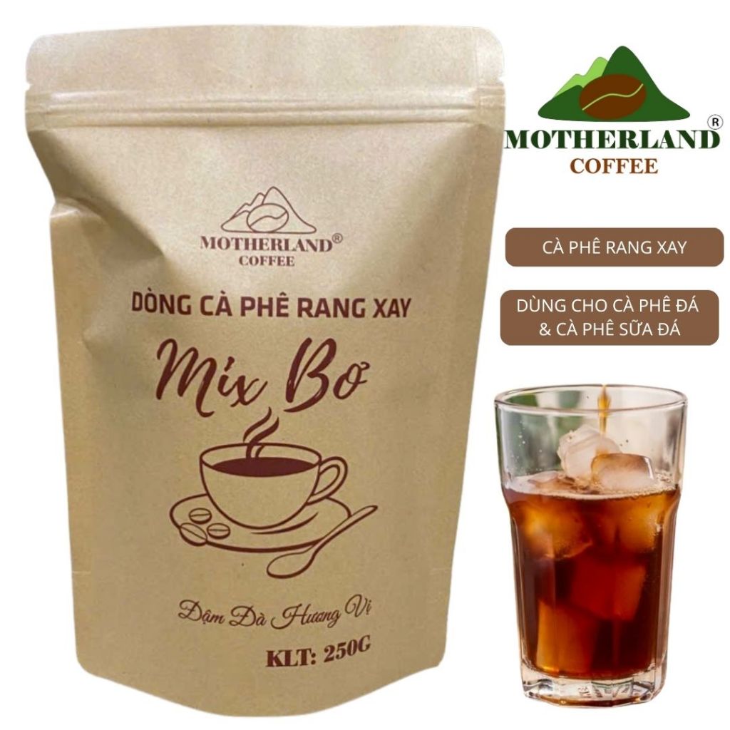 Cafe Rang Bơ Pha Sữa Đá Blend Arabica & Culi & Robusta Coffee Không Vị Chua Cà Phê