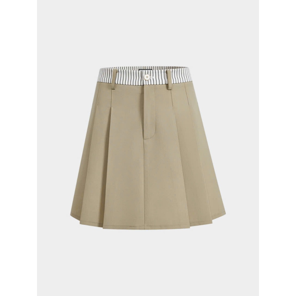 CHÂN VÁY XẾP LY CHỮ A MÀU XANH NÕN KOUSE