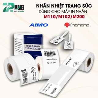  Nhãn In Dán Trang Sức Dùng Cho Máy In Nhiệt AIMO Phomemo M110 M200 M220 I Chính Hãng I Giấy In Nhiệt 