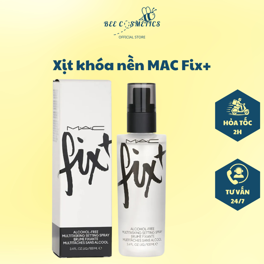 NEW 100ml Xịt khóa nền MAC FIX+ Xịt cố định lớp trang điểm MAC FIX + KHÔNG CHỨA CỒN Hàng mới nguyên 