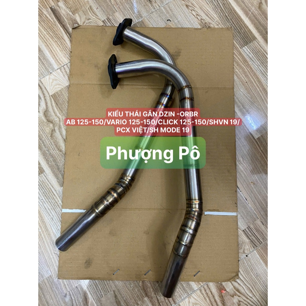 ⚡️FREESHIP⚡️Cổ pô inox 304 cua Thái AB 125 2val-150-SHVN 19-SH MODE19-VARIO-CLICK Thái-PCX VIỆT