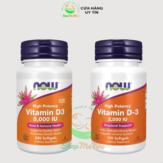  Viên uống NOW High Potency Vitamin D3 - loại 5000 và 2000 iu. 