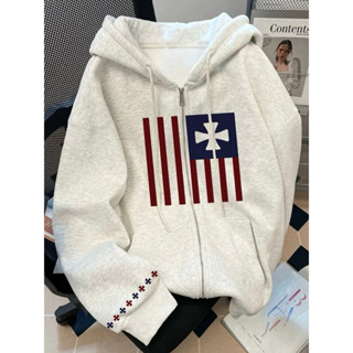 Áo Khoác Nỉ Hoodie Zip Nỉ Bông Kéo Khóa From Rộng Dành cho Nam Nữ In Hình Lá Cờ Siêu Chất Mẫu Mới Hot 2025 [D15]